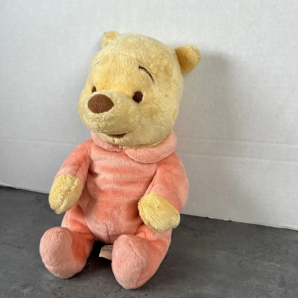 Disney's Babies Winnie the Pooh Plush Bear Peach Pajamas Disneyland Disney World